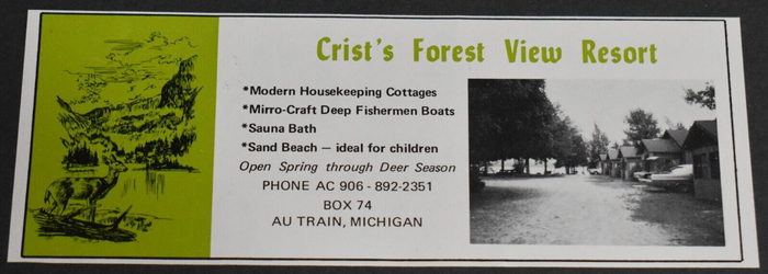 Northern Nights Resort (Crists Forest View Resort) - Print Ad (newer photo)